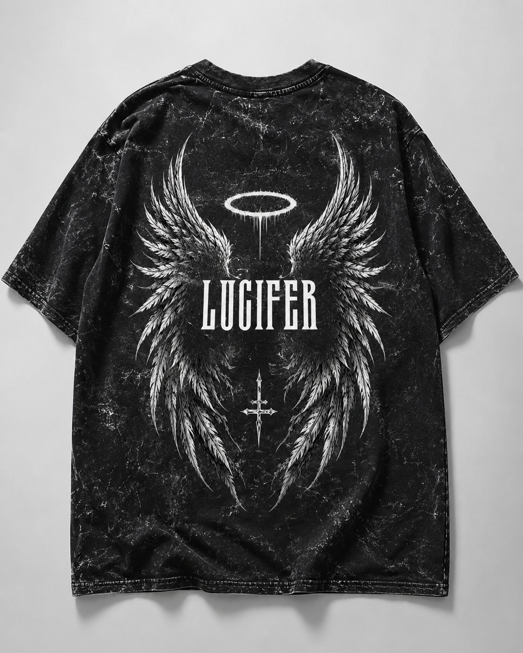 Dark Angel Oversized Acid Wash Tee